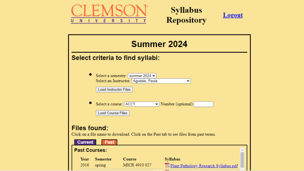 Empowering Excellence 2: The Clemson Syllabus Repository